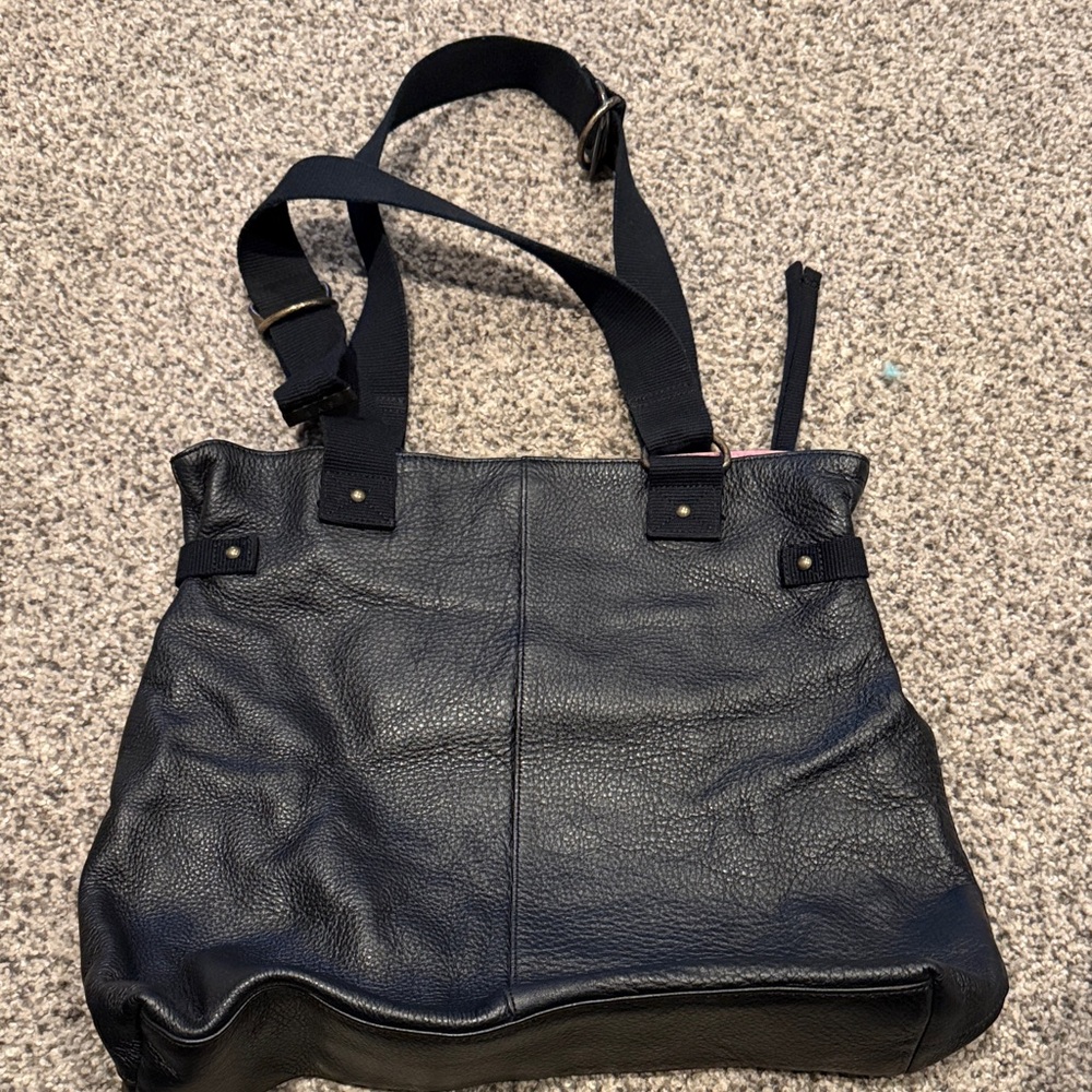 GAP Black Leather Tote Bag